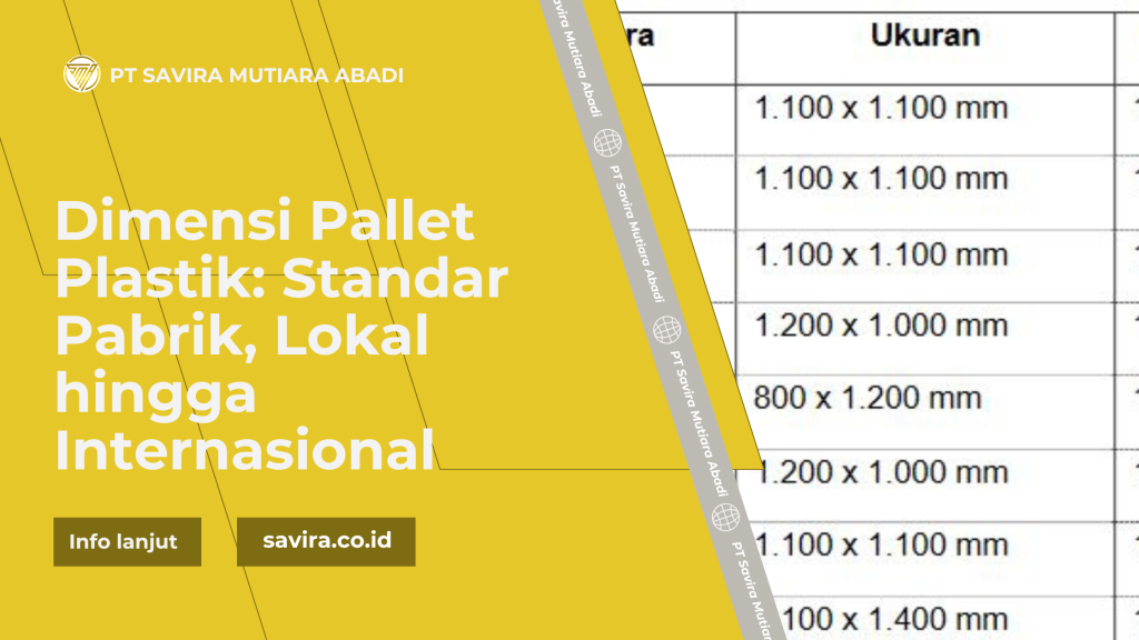 Dimensi Pallet Plastik: Standar Pabrik, Lokal hingga Internasional