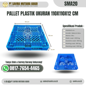 Pallet Plastik Bekas dan Baru Ukuran 110x110x12 cm - SMA20