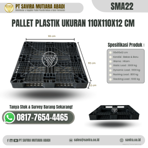 Pallet Plastik Bekas dan Baru Ukuran 110x110x12 cm - SMA22