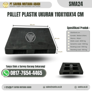 Pallet Plastik Bekas dan Baru Ukuran 110x110x14 cm - SMA24