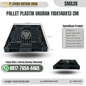 Pallet Plastik Bekas dan Baru Ukuran 110x140x13 cm - SMA38