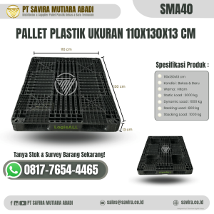 Pallet Plastik Bekas dan Baru Ukuran 110x130x13 cm - SMA40