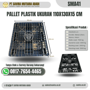 Pallet Plastik Bekas dan Baru Ukuran 110x130x15 cm - SMA41