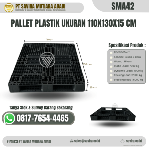Pallet Plastik Bekas dan Baru Ukuran 110x130x15 cm - SMA42