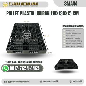 Pallet Plastik Bekas dan Baru Ukuran 110x130x15 cm - SMA44