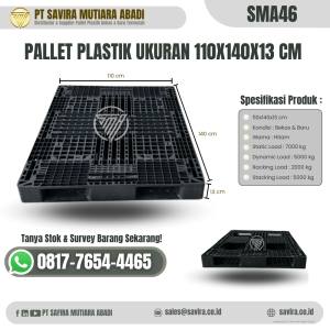 Pallet Plastik Bekas dan Baru Ukuran 110x140x13 cm - SMA46
